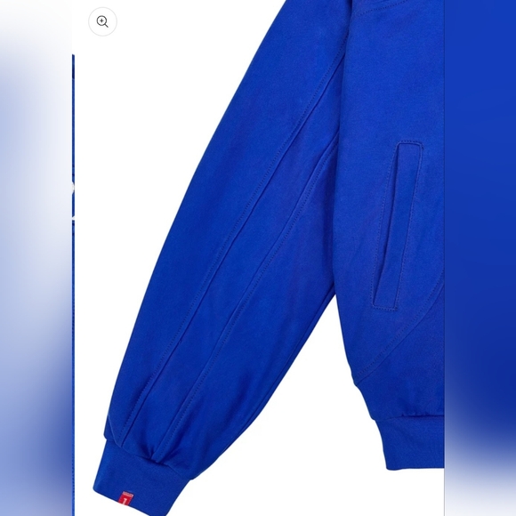 Falmaran FIRE! NWOT! The Komodo Denim 450GSM Fleece Hoodie in Cobalt. Sz Lg. - Picture 7 of 16